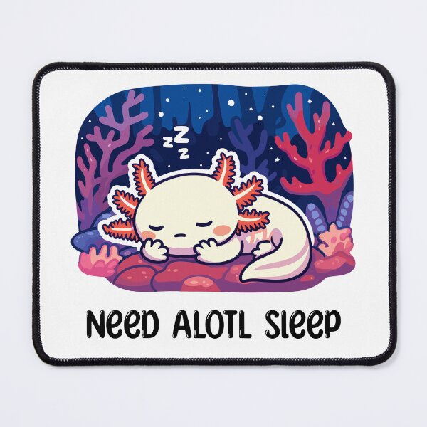 Item preview, Cute Axolotl Sleeping designed and sold by DinoKate.