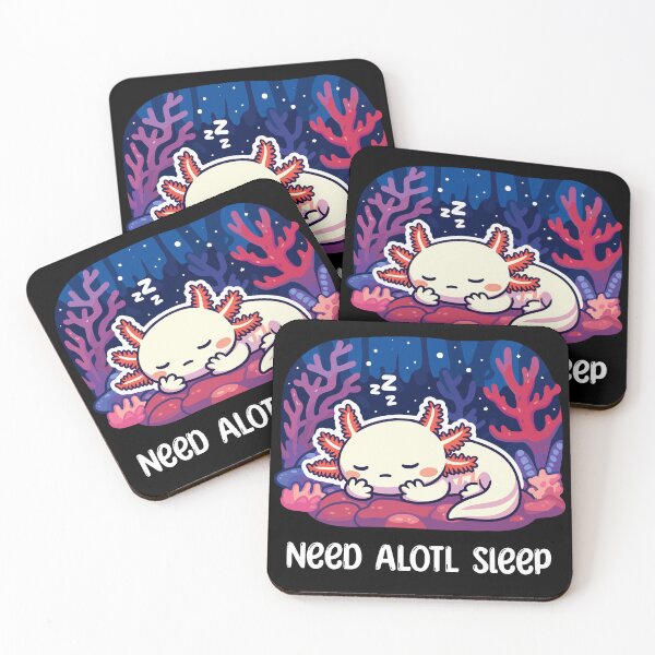 Item preview, Kawaii Axolotl Sleeping designed and sold by DinoKate.