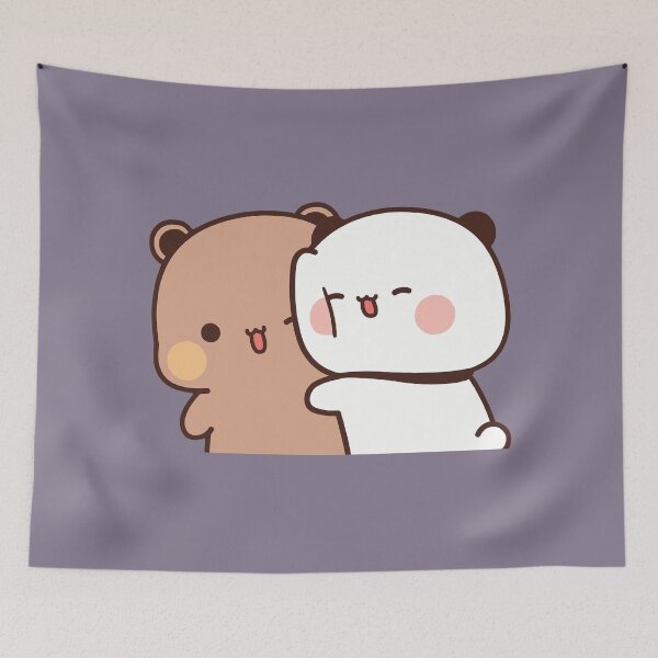 Item preview, Romantic hug from BuBu Panda to DuDu Bear❤️ designed and sold by Pandety.