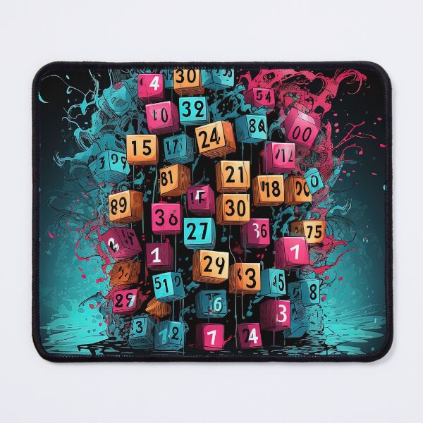 Item preview, nerdy numbers stylich colorful designed and sold by artyficial-.
