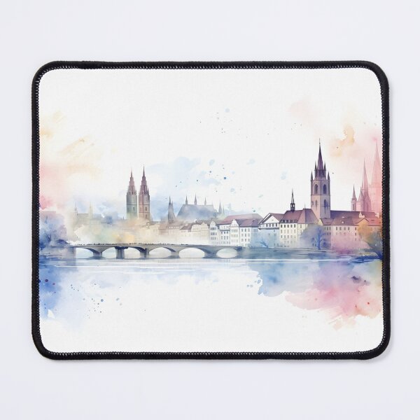 Item preview, Zürich City Schweiz Splash Art WaterColours  designed and sold by fluidwatercolor.