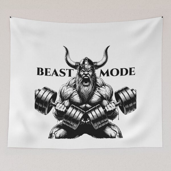 Item preview, Viking dumbbells training biceps beast mode gift designed and sold by Pineapple-Tree.