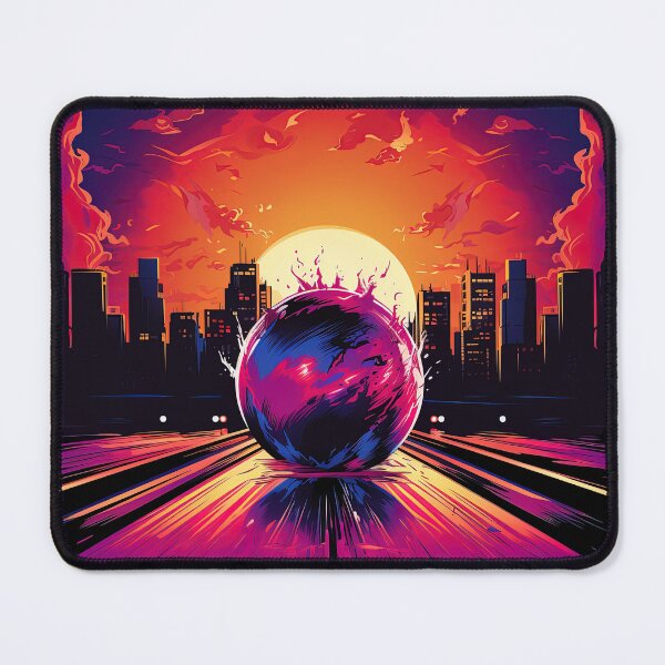 Item preview, playing bowling with a sunrise over the city designed and sold by artyficial-.