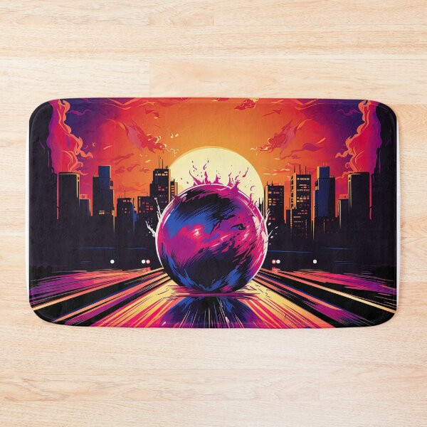Item preview, playing bowling with a sunrise over the city designed and sold by artyficial-.