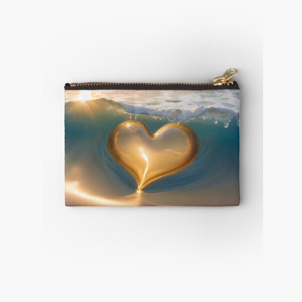Item preview, Golden Heart's Shoreline Serenade designed and sold by AI-Only Creations.