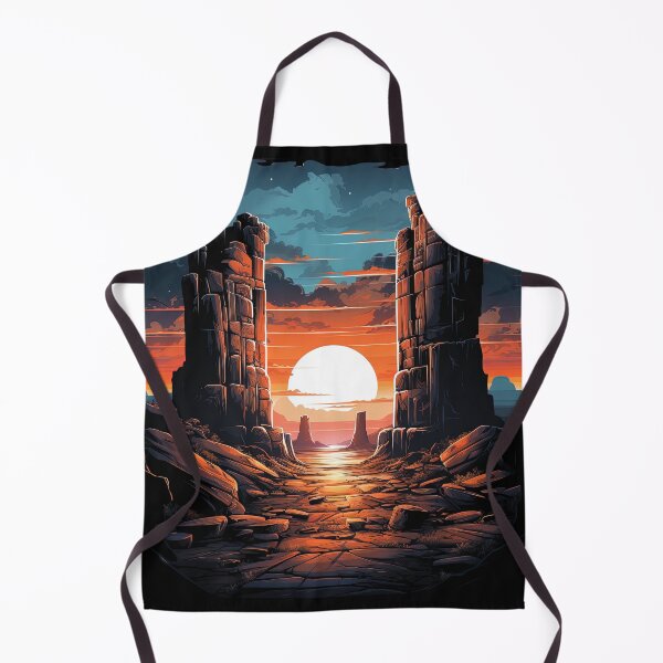 Item preview, sandstone pillards landscape with a sunset designed and sold by artyficial-.