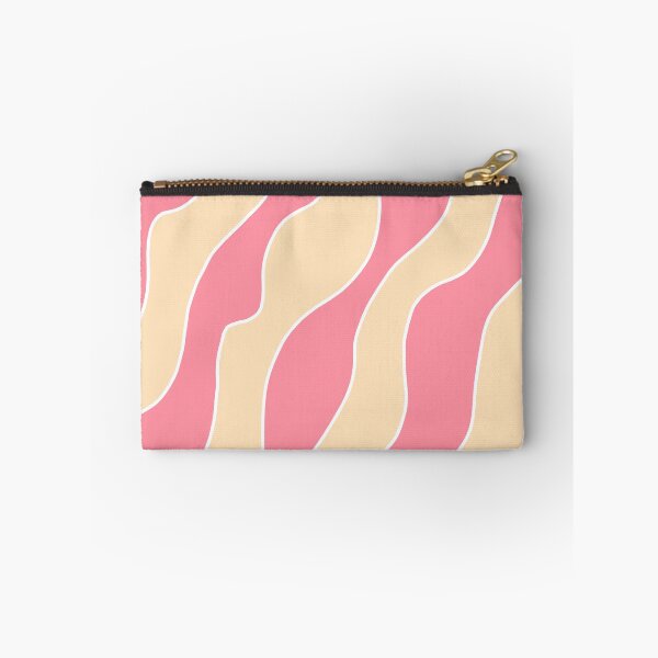 Item preview, cuadro de líneas irregulares rellenas con color rosa y beige designed and sold by ArtKar.