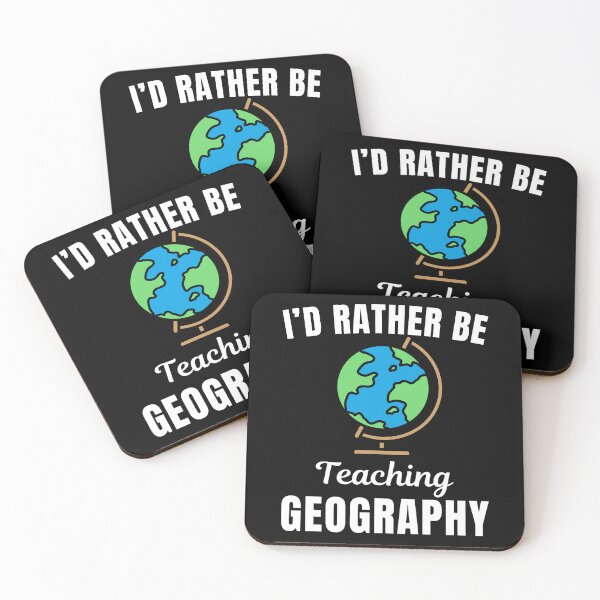 Item preview, I'd rather be teaching geography, funny geography teacher or professor saying quote designed and sold by NBSStore.
