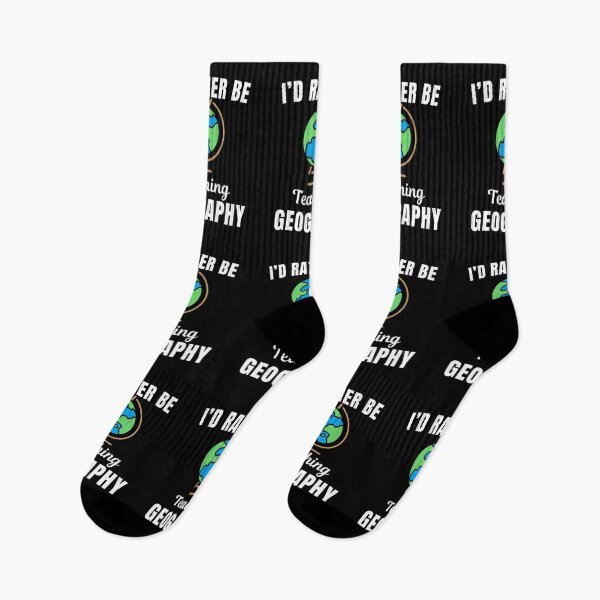 Item preview, I'd rather be teaching geography, funny geography teacher or professor saying quote designed and sold by NBSStore.