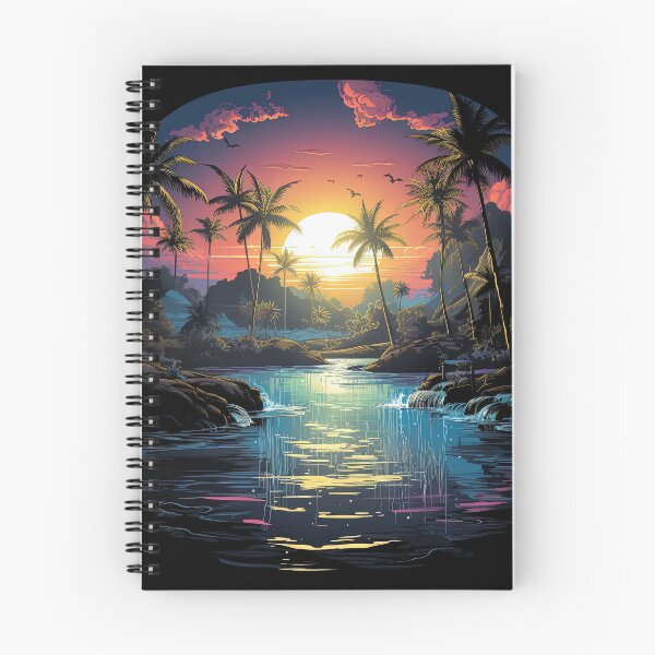 Item preview, thermal pools with palm trees designed and sold by artyficial-.