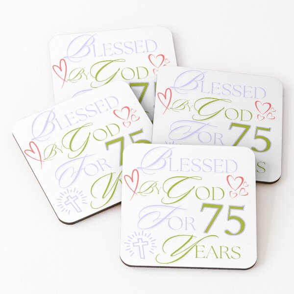 Item preview, Blessed By God For 75 Years | Birthday | Grandma | Grandpa designed and sold by ShopCoolStop.