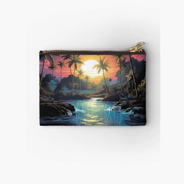 Item preview, thermal pools with palm trees designed and sold by artyficial-.
