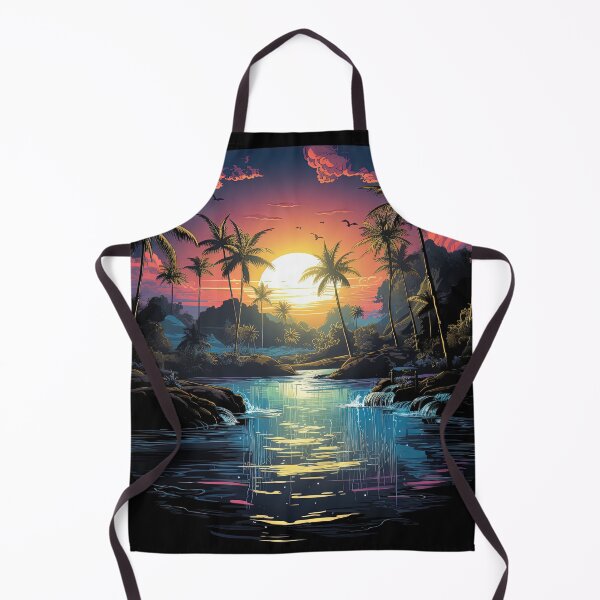 Item preview, thermal pools with palm trees designed and sold by artyficial-.
