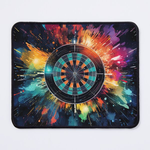 Item preview, watercolor darts at a target board to score points designed and sold by artyficial-.