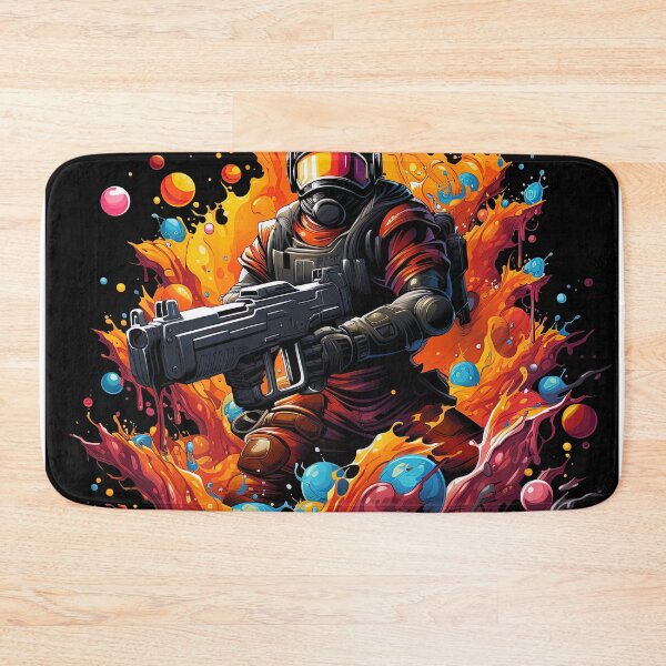 Item preview, watercolor warrior Engage in a playful battle using foambased Nerf blasters designed and sold by artyficial-.