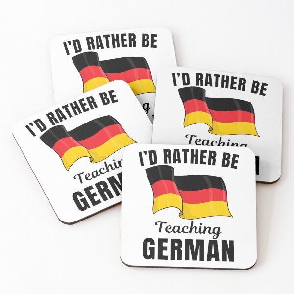 Item preview, I'd rather be teaching German, funny German language learning or speaking teacher or professor quote or saying designed and sold by NBSStore.