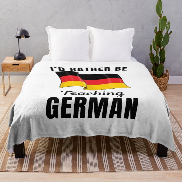Item preview, I'd rather be teaching German, funny German language learning or speaking teacher or professor quote or saying designed and sold by NBSStore.