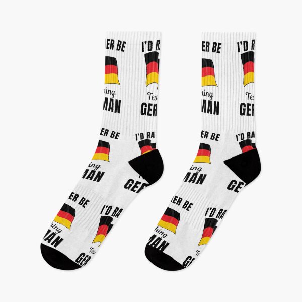 Item preview, I'd rather be teaching German, funny German language learning or speaking teacher or professor quote or saying designed and sold by NBSStore.