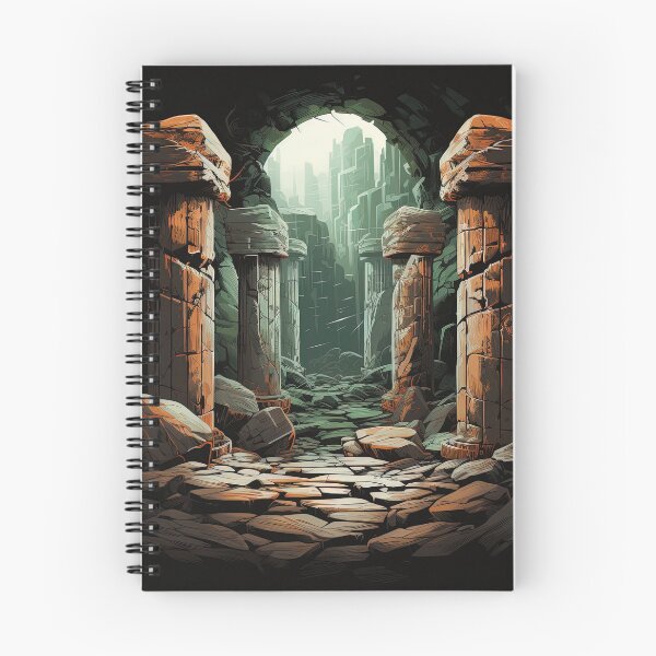 Item preview, sandstone pillars in a cave during moonlight designed and sold by artyficial-.