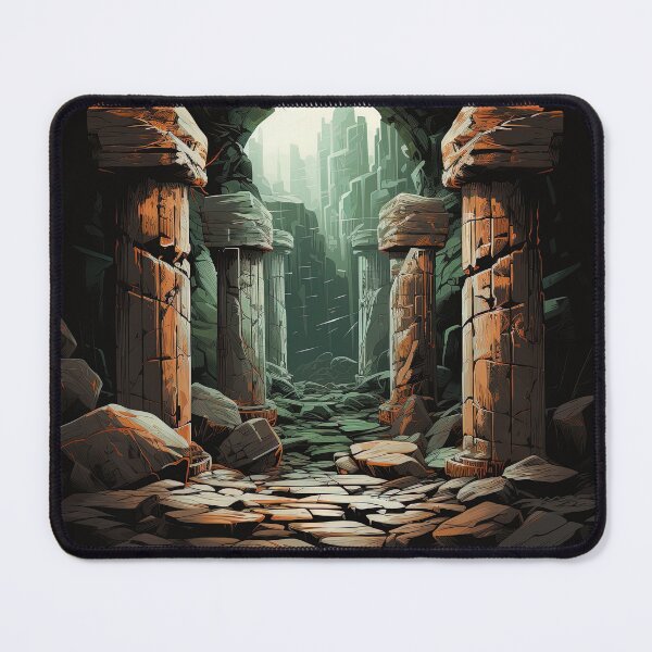 Item preview, sandstone pillars in a cave during moonlight designed and sold by artyficial-.
