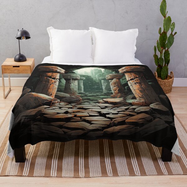 Item preview, sandstone pillars in a cave during moonlight designed and sold by artyficial-.