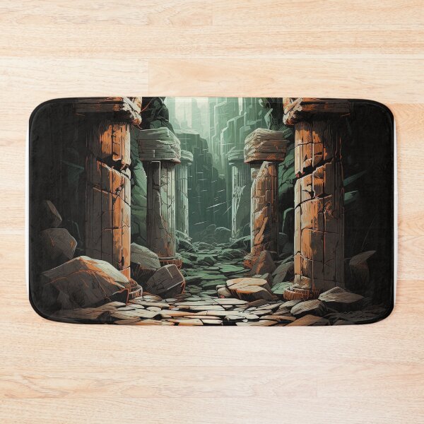 Item preview, sandstone pillars in a cave during moonlight designed and sold by artyficial-.