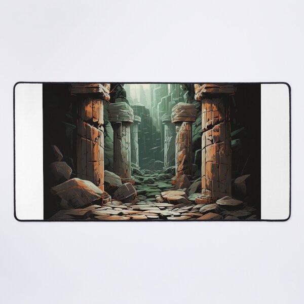 Item preview, sandstone pillars in a cave during moonlight designed and sold by artyficial-.