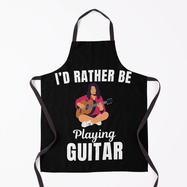Item preview, I'd rather be playing guitar, funny guitarist, guitar instrument players lovers and musicians saying or quote designed and sold by NBSStore.