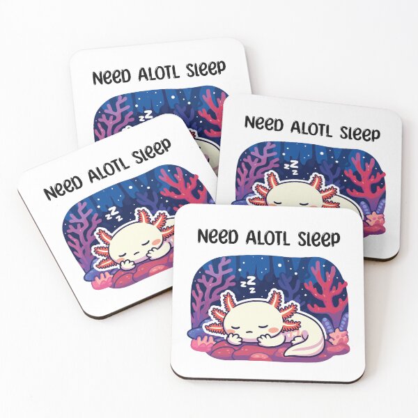 Item preview, Cute Axolotl Sleeping designed and sold by DinoKate.