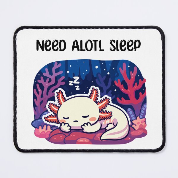 Item preview, Cute Axolotl Sleeping designed and sold by DinoKate.