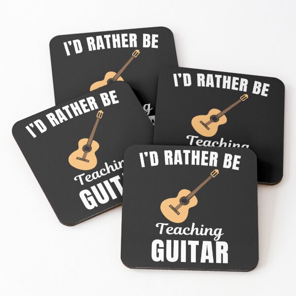 Item preview, I'd rather be teaching guitar, funny guitarist, guitar instrument teachers instructors and musicians saying or quote designed and sold by NBSStore.