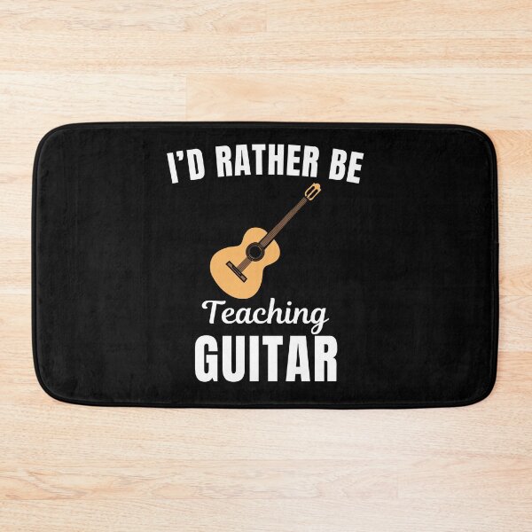 Item preview, I'd rather be teaching guitar, funny guitarist, guitar instrument teachers instructors and musicians saying or quote designed and sold by NBSStore.