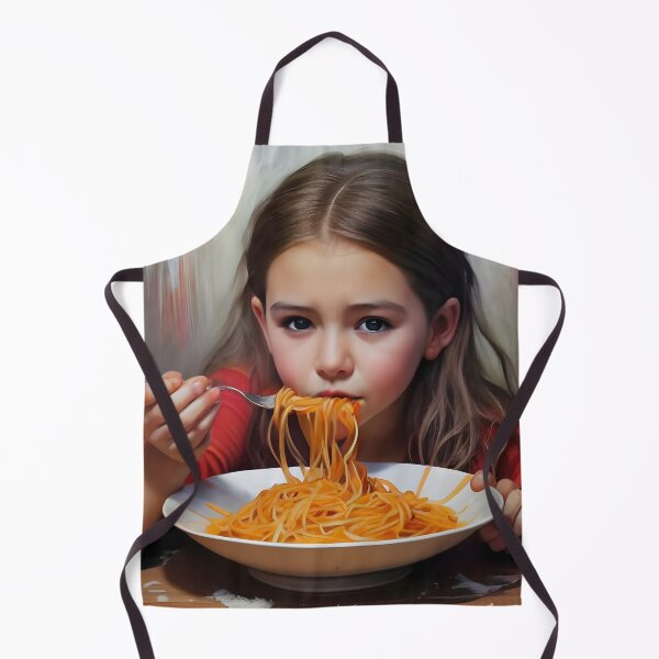 Item preview, Girl Eating Spaghetti designed and sold by KeyDesignDecor.