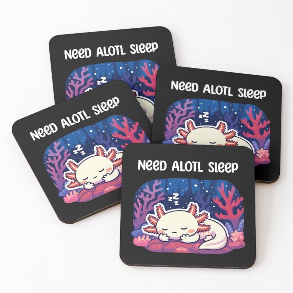 Item preview, Kawaii Axolotl Sleeping designed and sold by DinoKate.