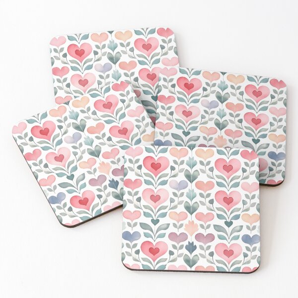 Item preview, Time for spring floral pattern with hearts designed and sold by Naturitude.
