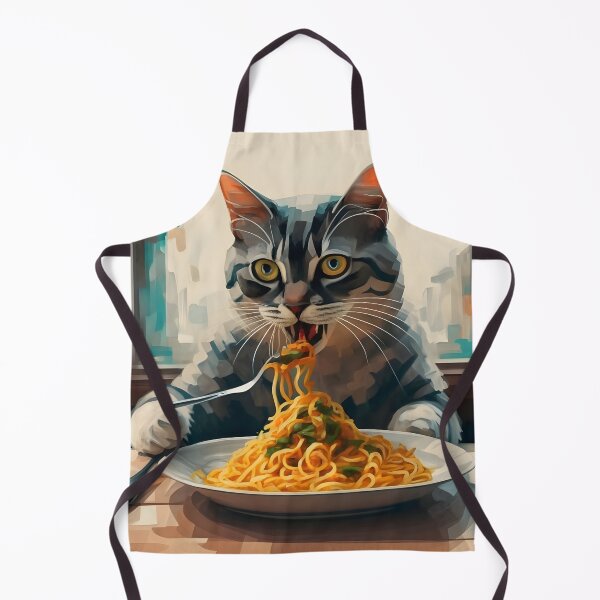Item preview, Cat Eating Spaghetti designed and sold by KeyDesignDecor.