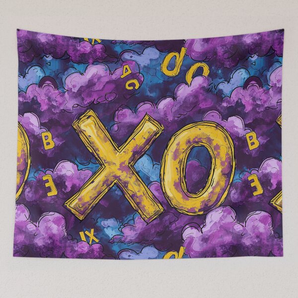 Item preview, Gold XO letters pattern in neonic style designed and sold by Sp3ctrumOfColor.