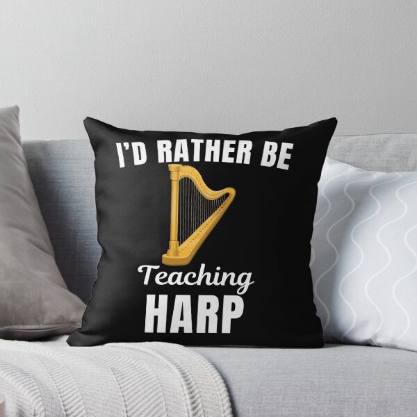 Item preview, I'd rather be teaching harp, funny harpist, harp instrument teachers lovers and instructors saying or quote designed and sold by NBSStore.