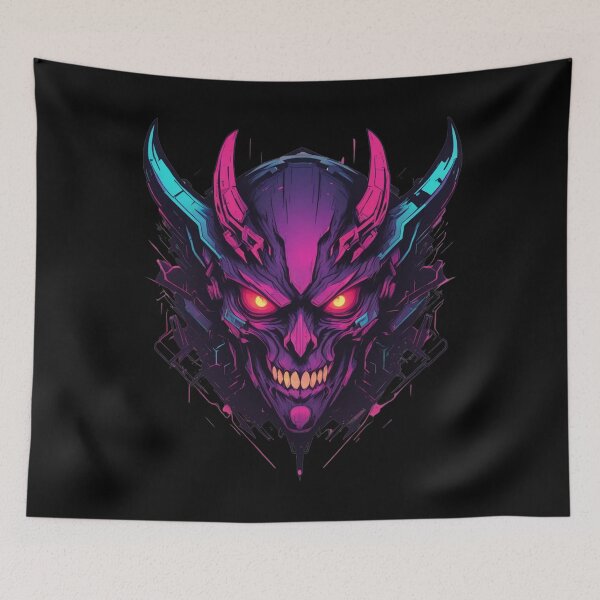 Item preview, Smiling Cyborg Demon, Cyberpunk Design designed and sold by Burn-Ego.