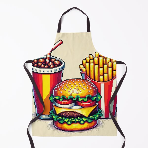 Artikelvorschau, Pixel Art Soda, Burger und Pommes entworfen und verkauft von Zestpond.