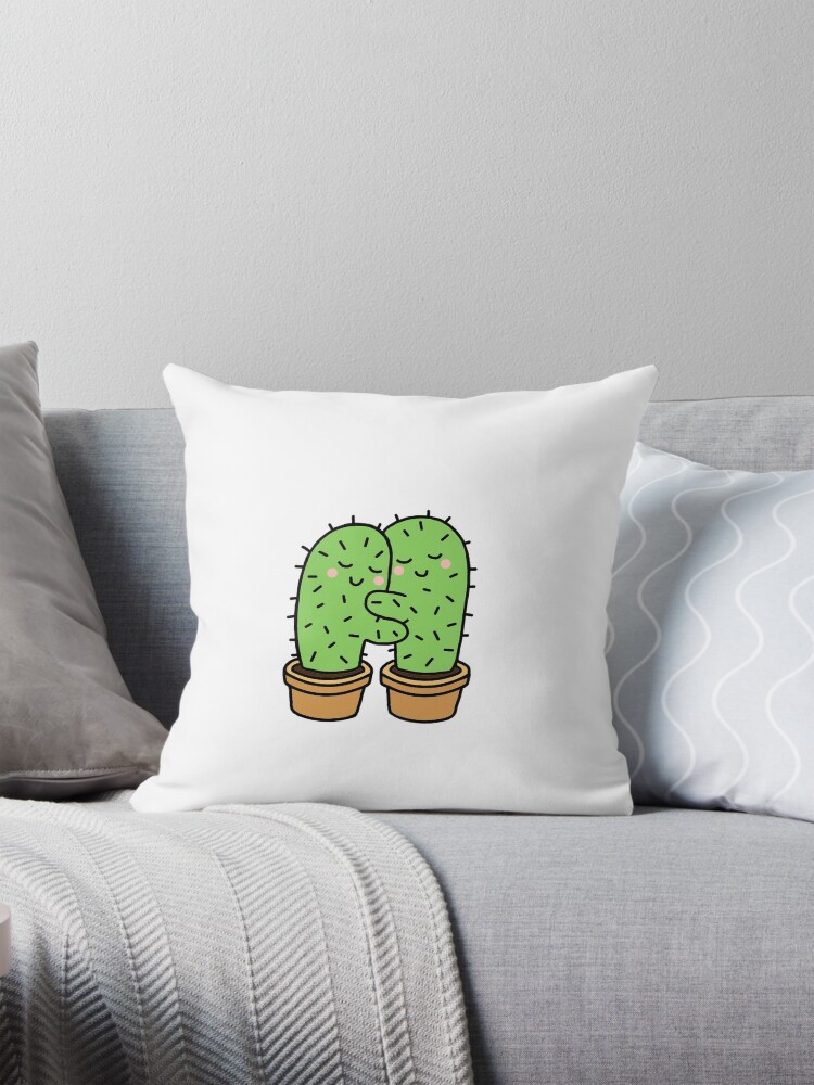 Cute Cactus Pillow for Sale by RikkasRiginals Redbubble