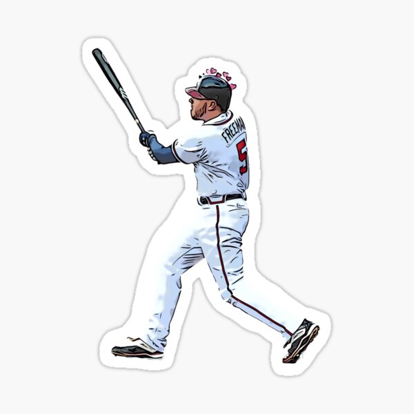 Freddie Freeman Jersey Sticker Sticker for Sale by clamayi2