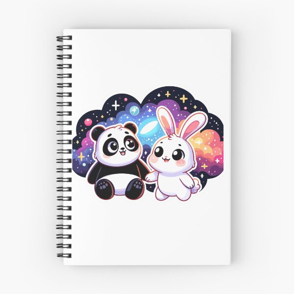 Item preview, Panda and Rabbit Gazing at Galaxy designed and sold by LittleSophia1.