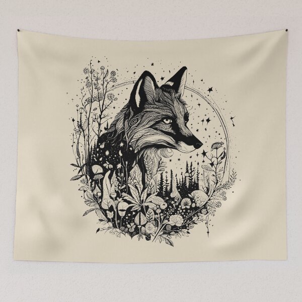 Item preview, Fox linework designed and sold by Northern-Lights.