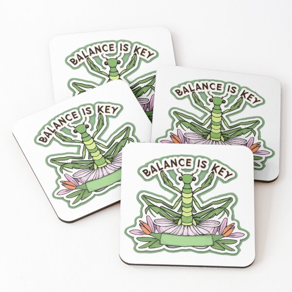 Item preview, Praying Mantis Zen Balance - Watercolor Inspirational Art designed and sold by NiftyWrx.