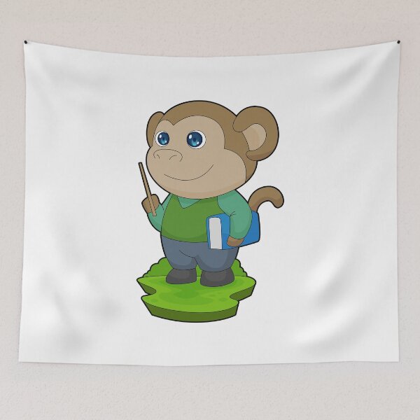 Item preview, Monkey Teacher Book School designed and sold by Snabdesign84.