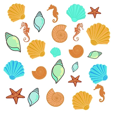 Artwork thumbnail, Seashell Pattern by MirucaDesign