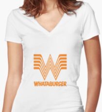 whataburger Women's Fitted V-Neck T-Shirt