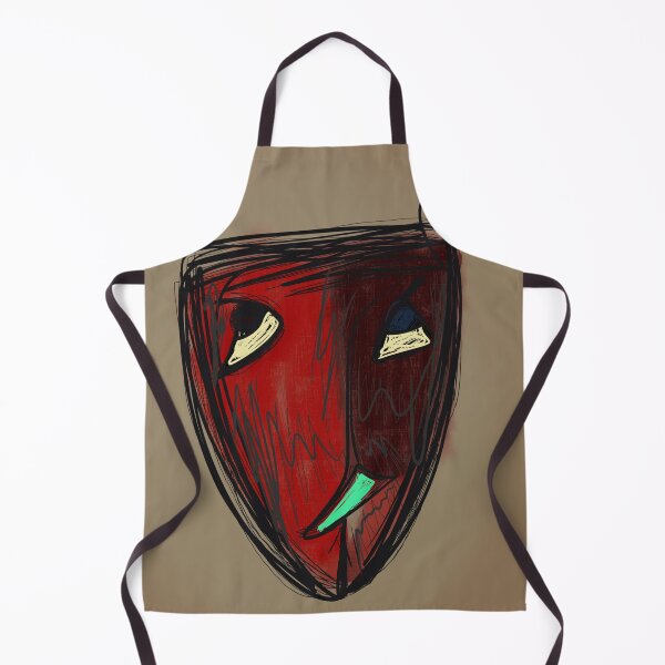 Item preview, Enigmatic Tableau - Red Face Mask Abstract Portrait  designed and sold by pngrktes-art.