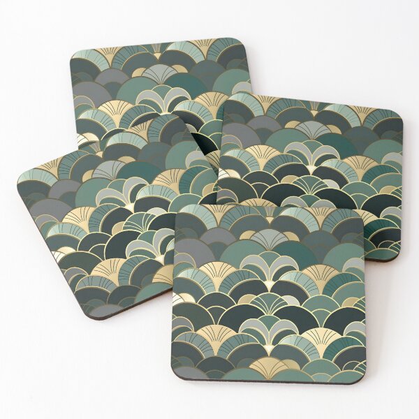 Item preview, green bistro abstract decorative print designed and sold by dcrc.